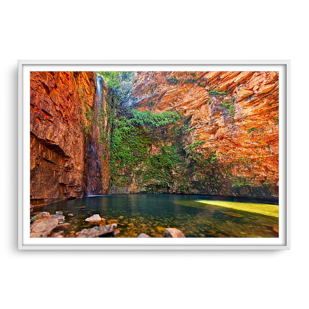Emma Gorge in the El Questro Wilderness Park, Western Australia framed in white