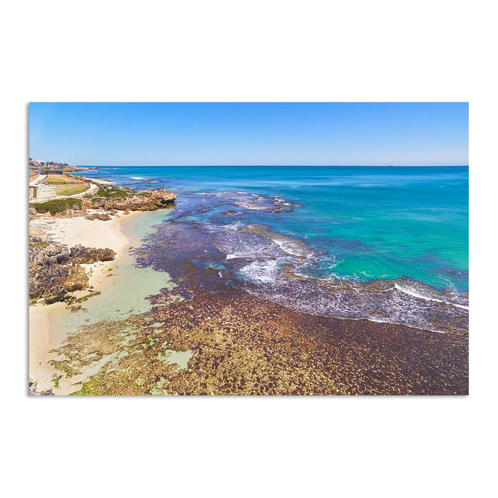 Aerial view of Hamersley Pool in North Beach, Western Australia