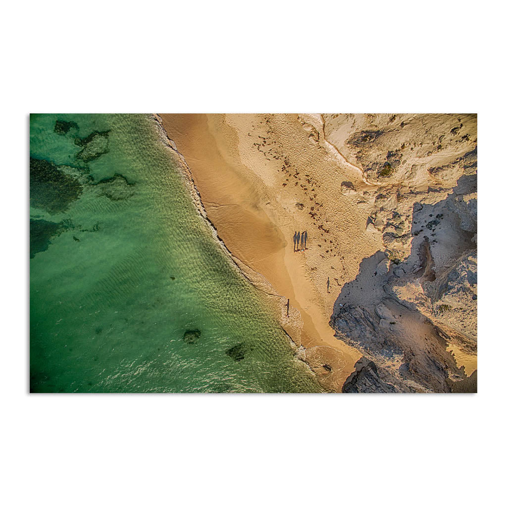 Aerial view of Hamelin Bay in Western Australia at sunset