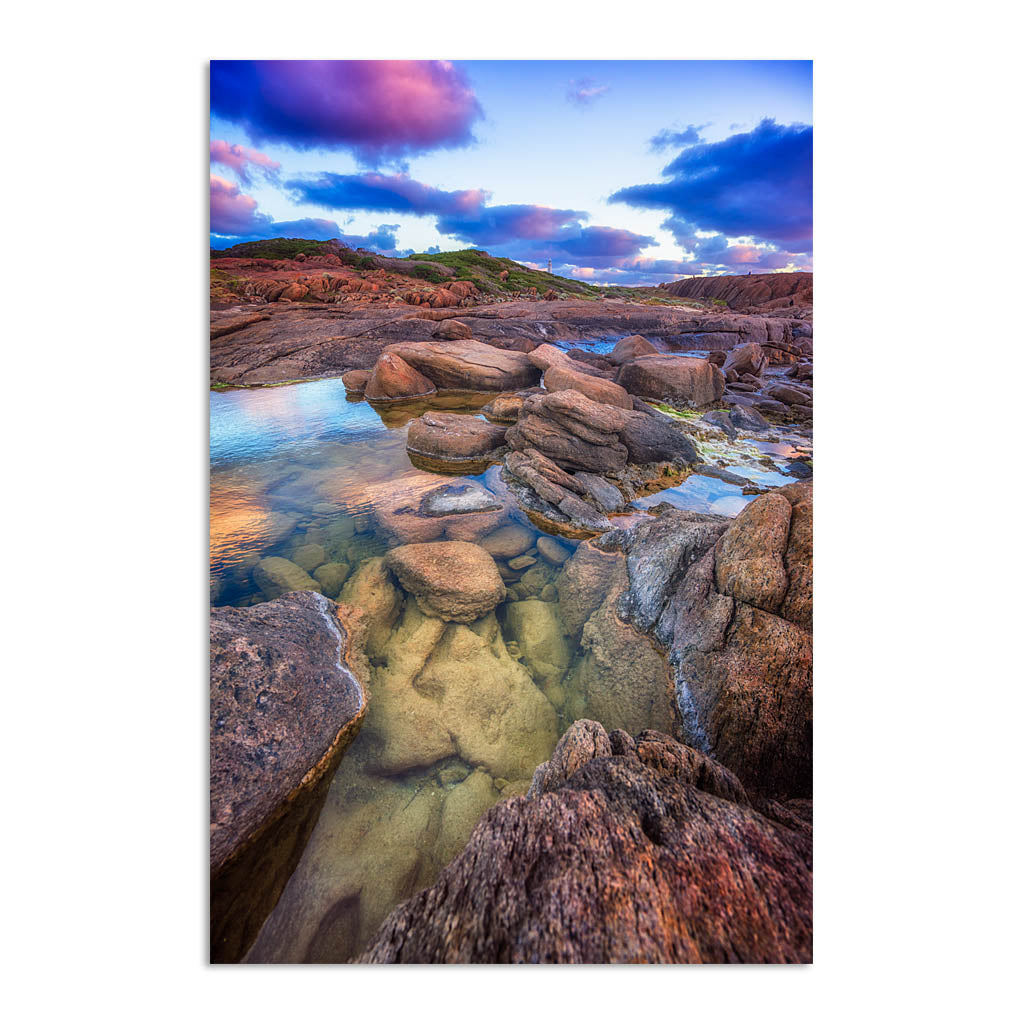 Colourful rock pools at Cape Leeuwin in Western Australia