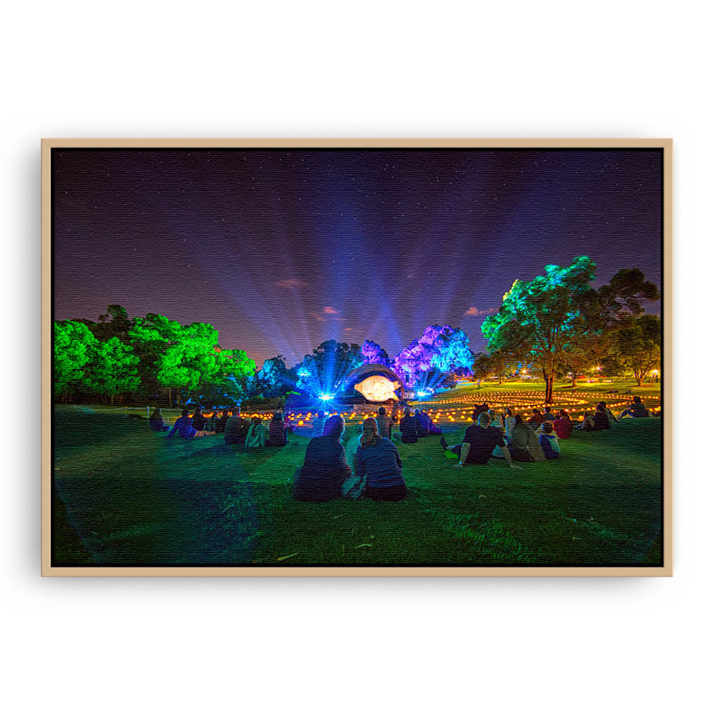 Perth International Arts Festival 2017 in Perth, Western Australia framed canvas in raw oak