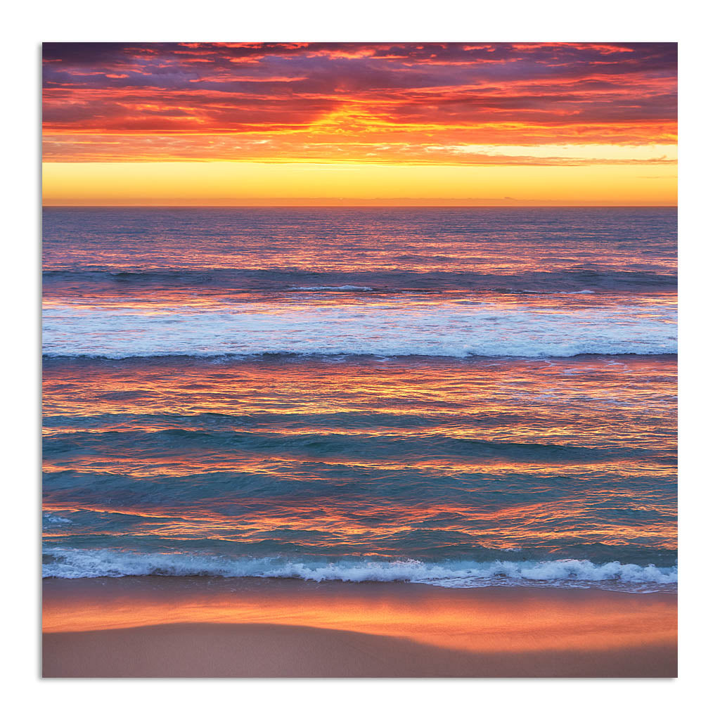 Multi-layered sunset at Mettams Pool in Perth, Western Australia