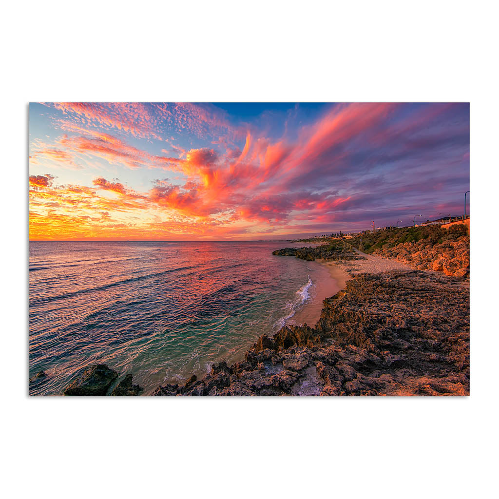 Candy Floss clouds at Mettams Pool in Perth, Western Australia