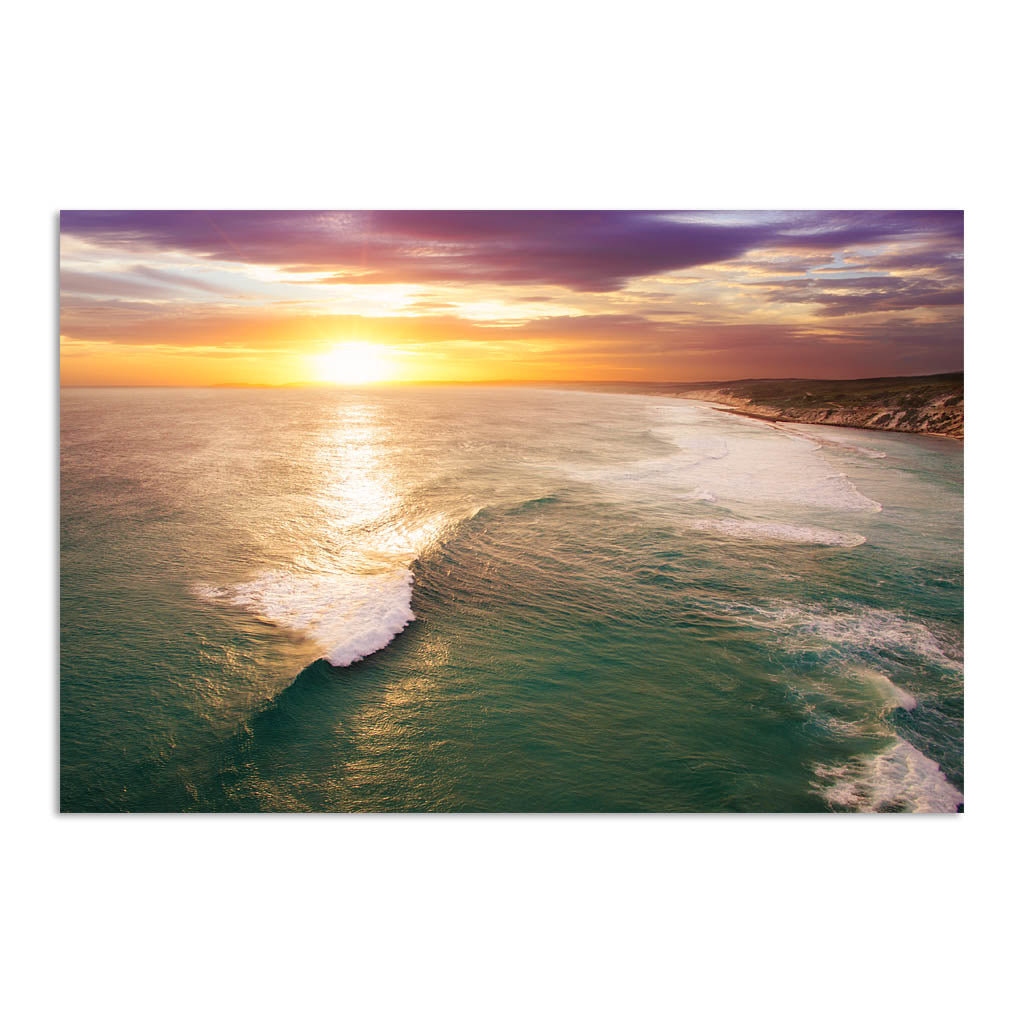 Aerial view of 11 mile beach in Esperance in Western Australia