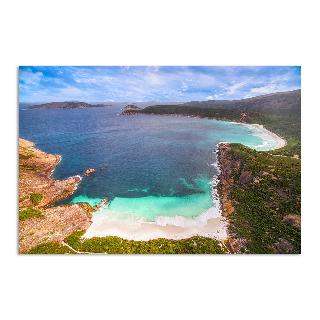 Aerial view of Little Hellfire Bay in the Cape Le Grand National Park, Esperance, Western Australia