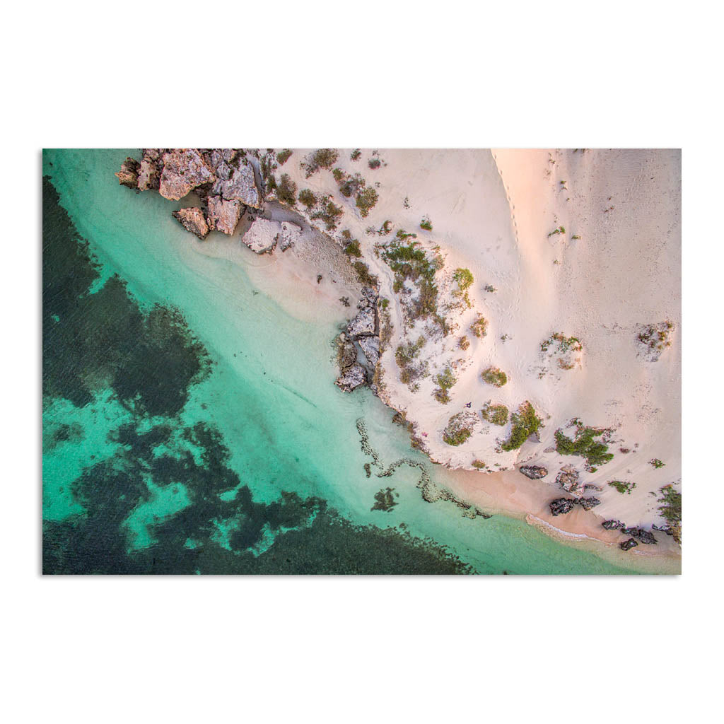 Aerial view of Sandy Cape in Western Australia