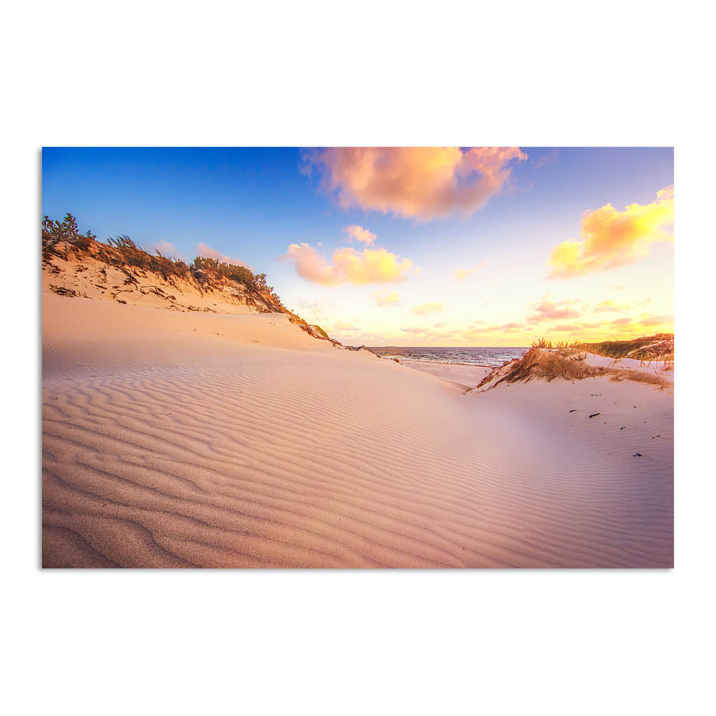Sand ripples at sunset at Sandy Cape, Western Australia 