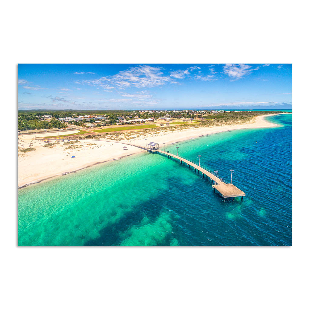 Aerial view of Jurien Bay Jetty in Western Australia