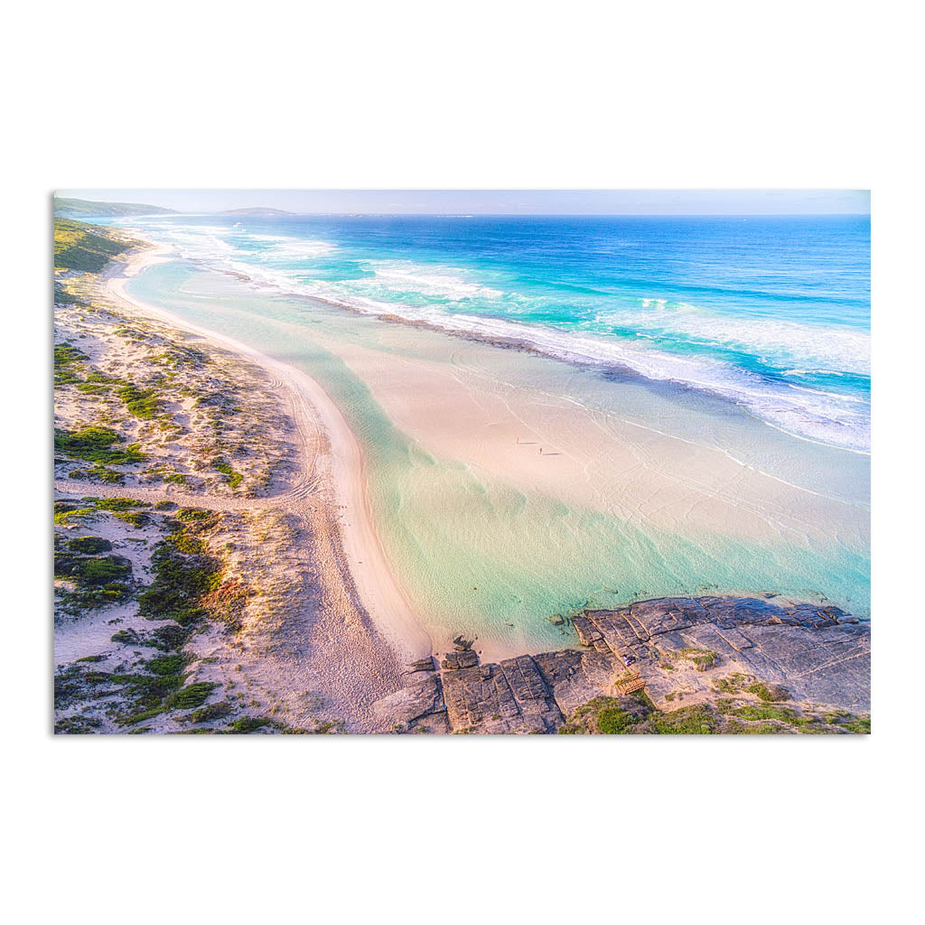 Aerial view of Eleven Mile Beach in Esperance, Western Australia