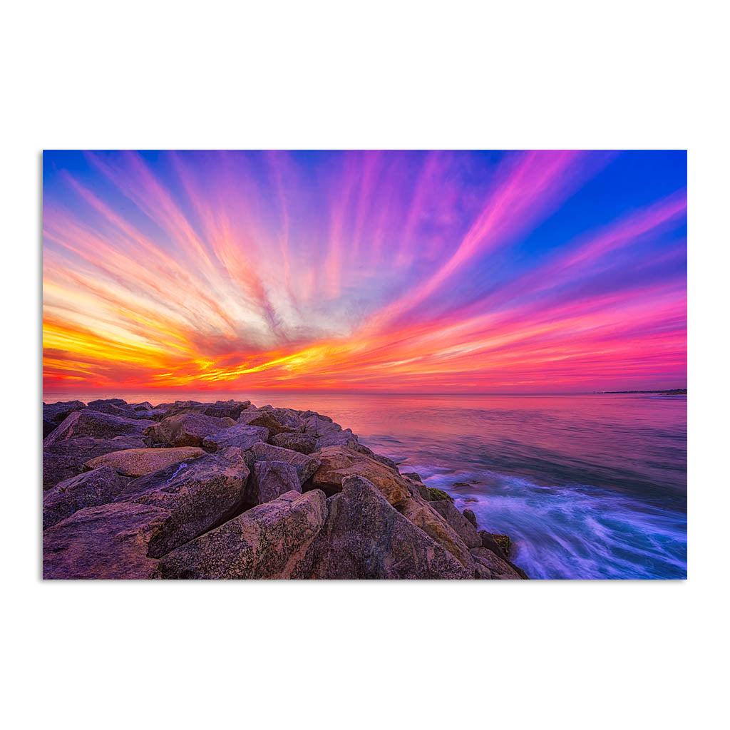 Stunning sunset over Cottesloe Beach in Perth, Western Australia