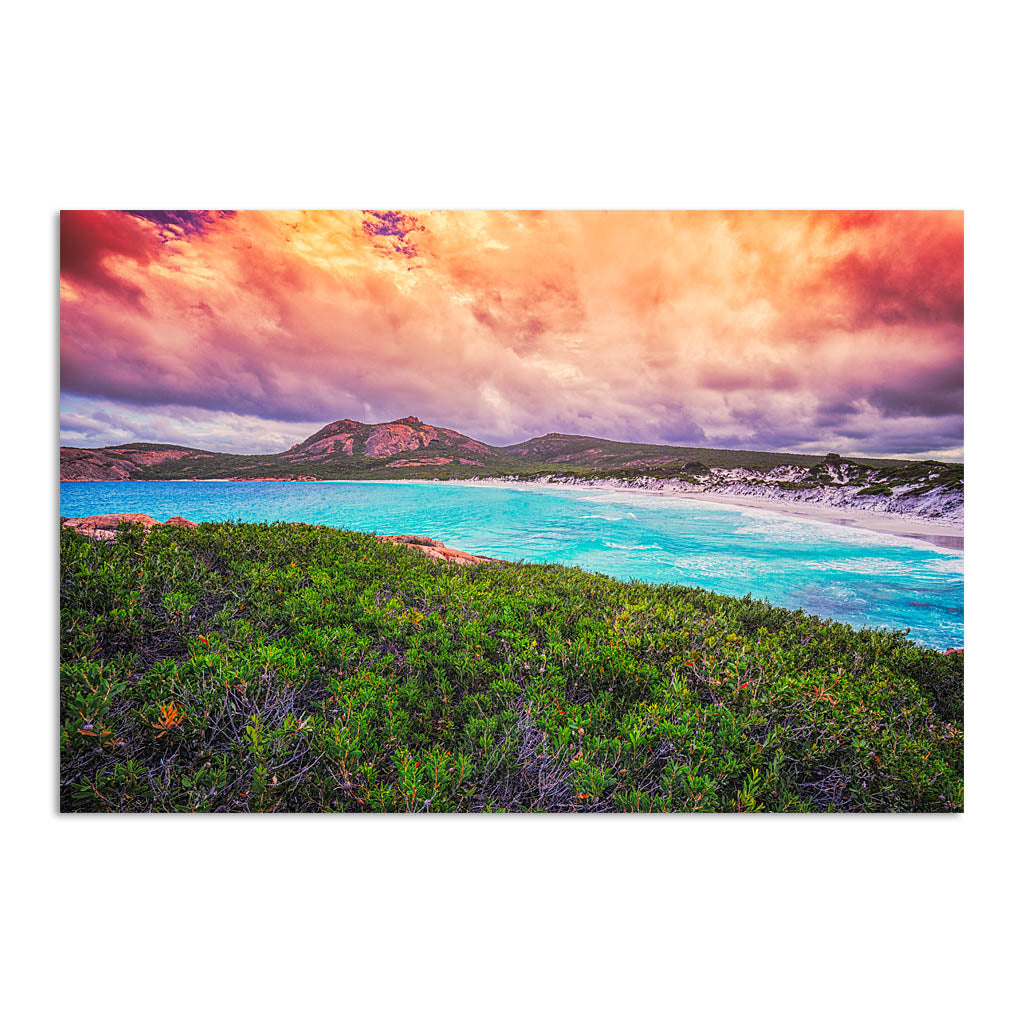 Cloudy skies over Hellfire Bay in Esperance, Western Australia