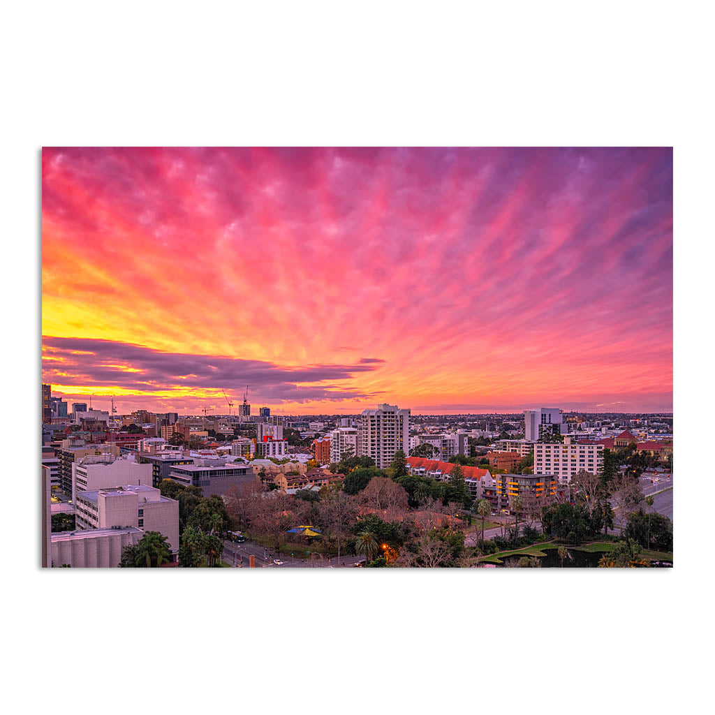 Sunset over East Perth in Western Australia