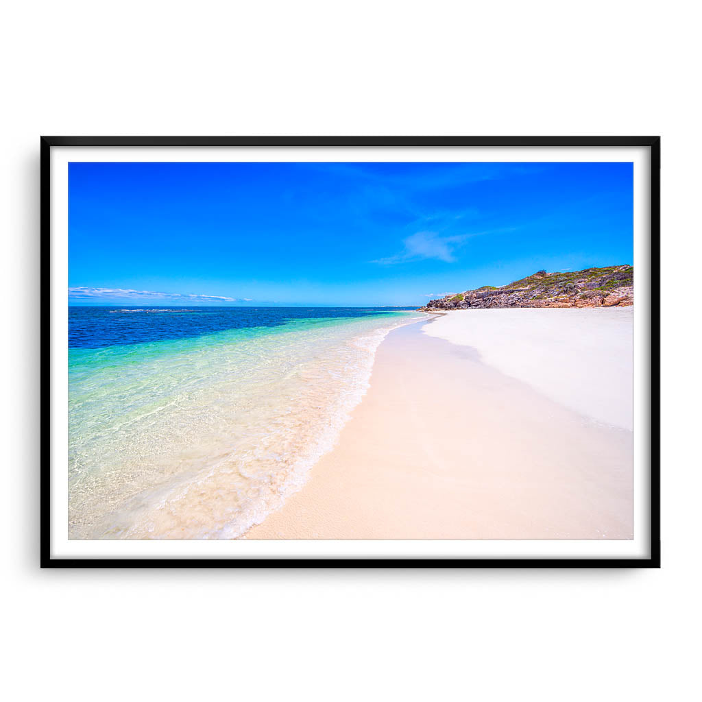 Sandy Cape Beach in Western Australia framed in black