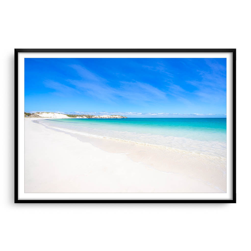 Sandy Cape Beach in Western Australia framed in black