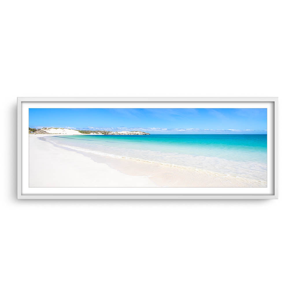 Sandy Cape on the Coral Coast in Western Australia framed in white