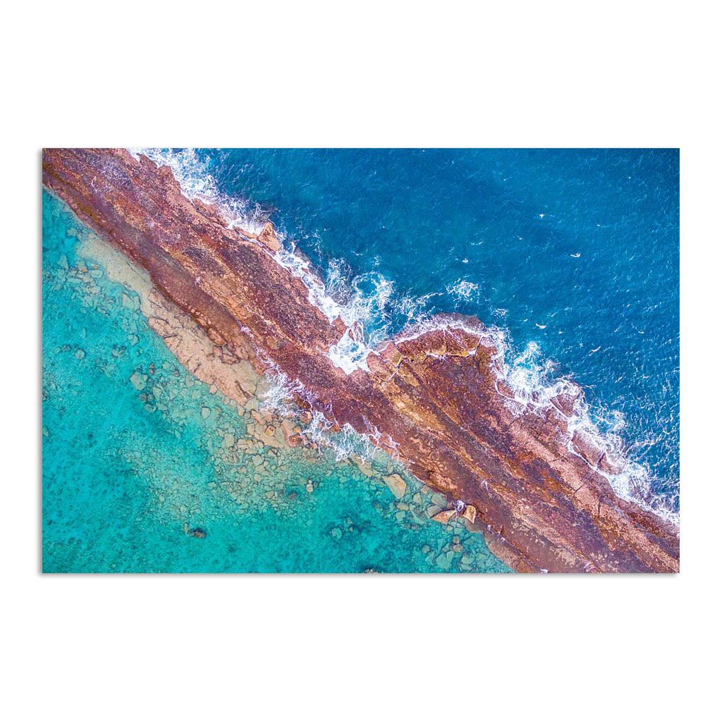 Abstract aerial of Port Gregory reefs in Western Australia