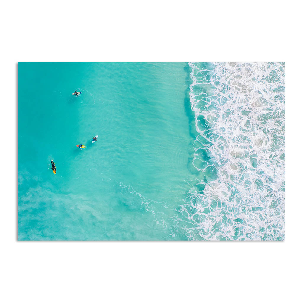 Surfers at Trigg Beach in Perth, Western Australia