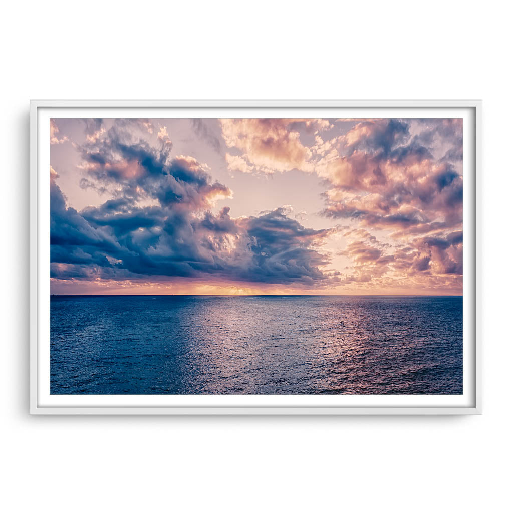 Storm approaching North Beach in Perth, Western Australia framed in white