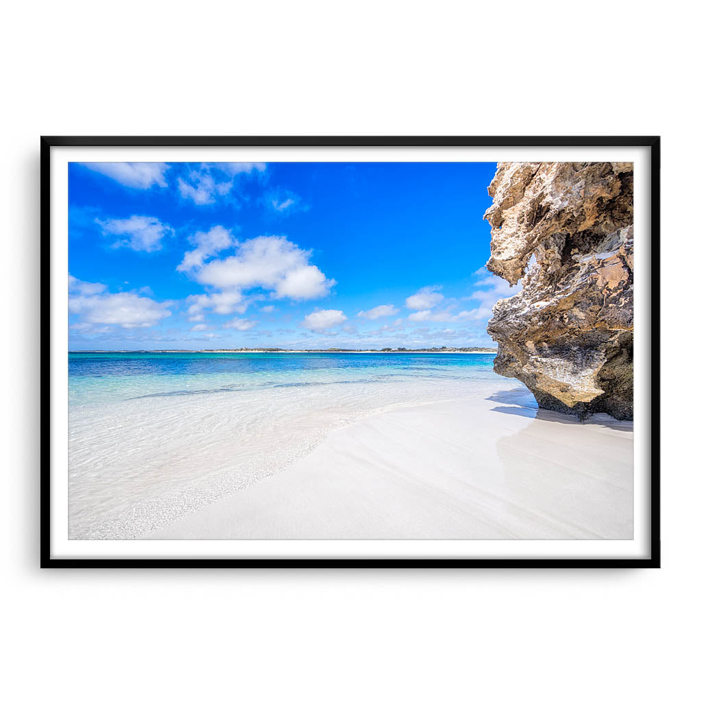 Sandy Cape on the Coral Coast of Western Australia framed in black