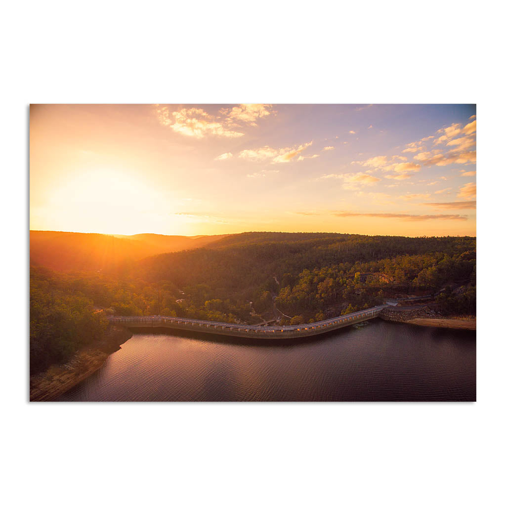 Sunset over Collie Dam in Western Australia