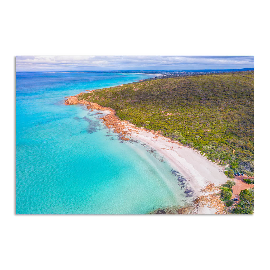 Aerial view of Castle Bay in SW of Western Australia