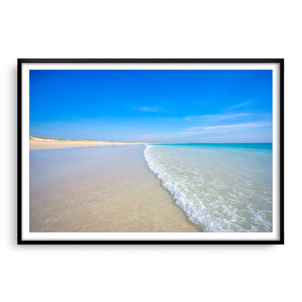 Cable Beach in Broome, Western Australia framed in black