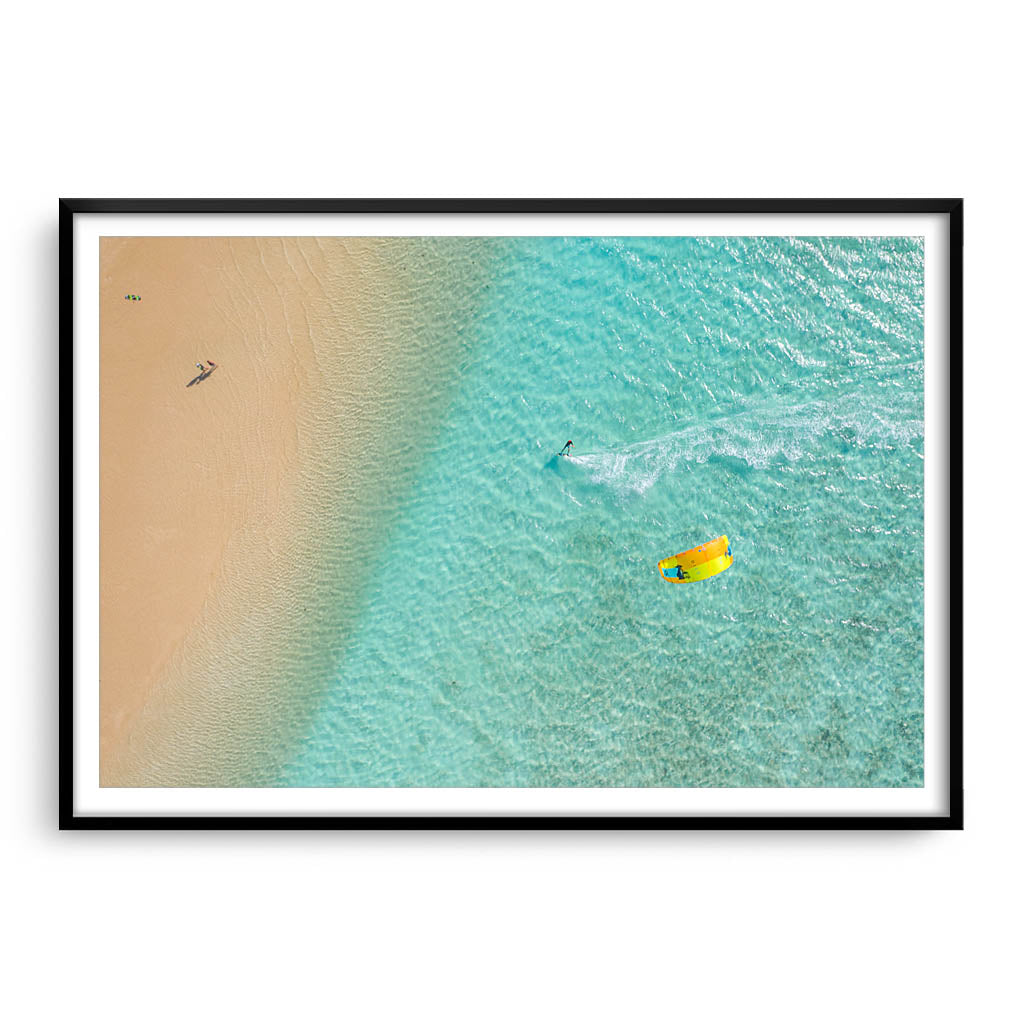 Kite surfing at the awesome Sandy Bay on the Cape Range, Exmouth