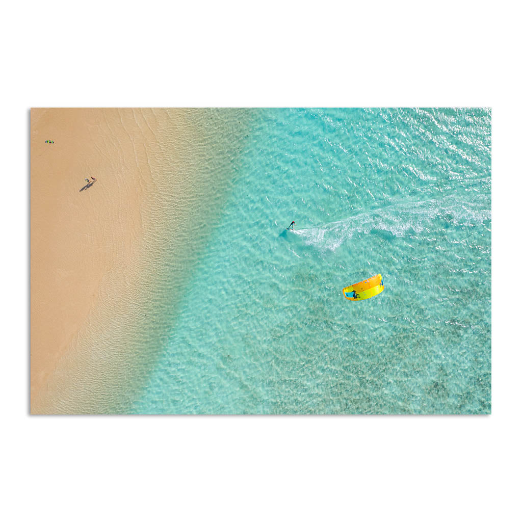 Kite surfing at the awesome Sandy Bay on the Cape Range, Exmouth