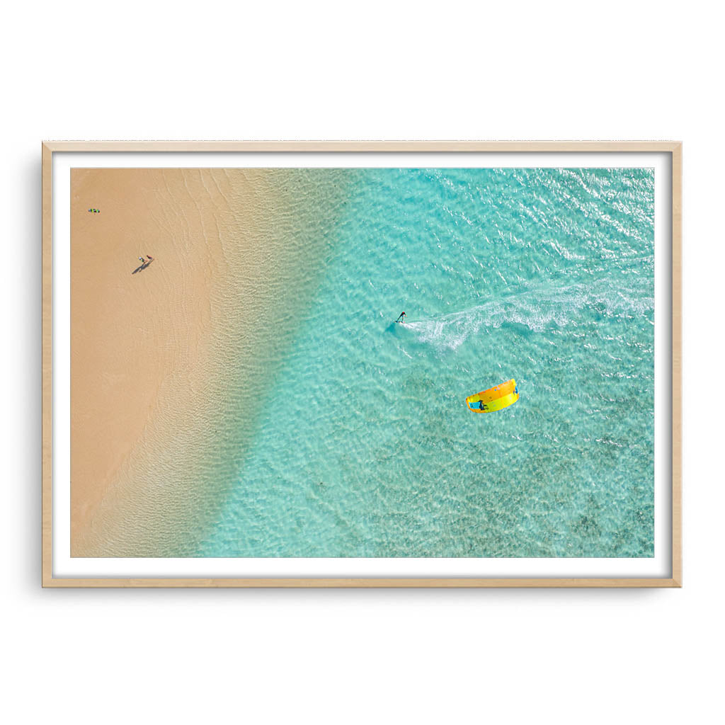 Kite surfing at the awesome Sandy Bay on the Cape Range, Exmouth