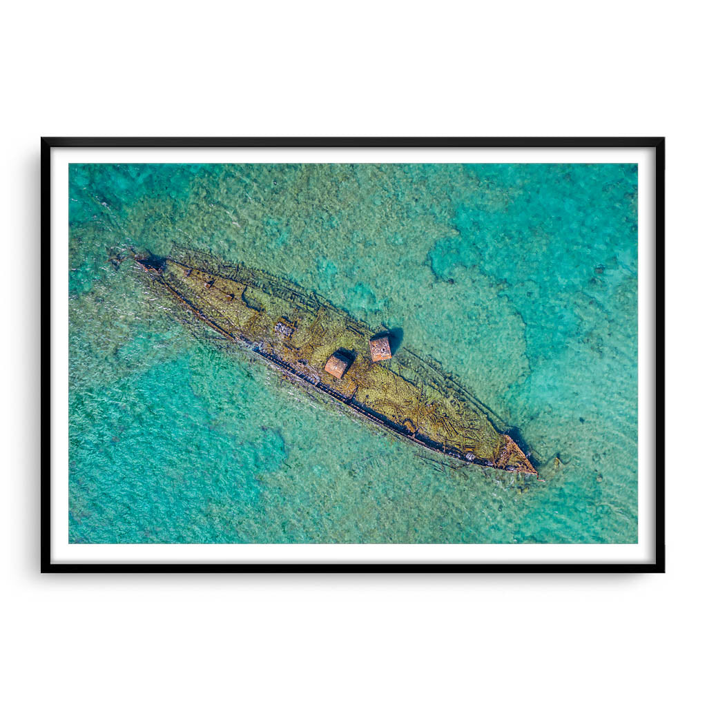 Aerial view of the SS Mildura in Exmouth, Western Australia