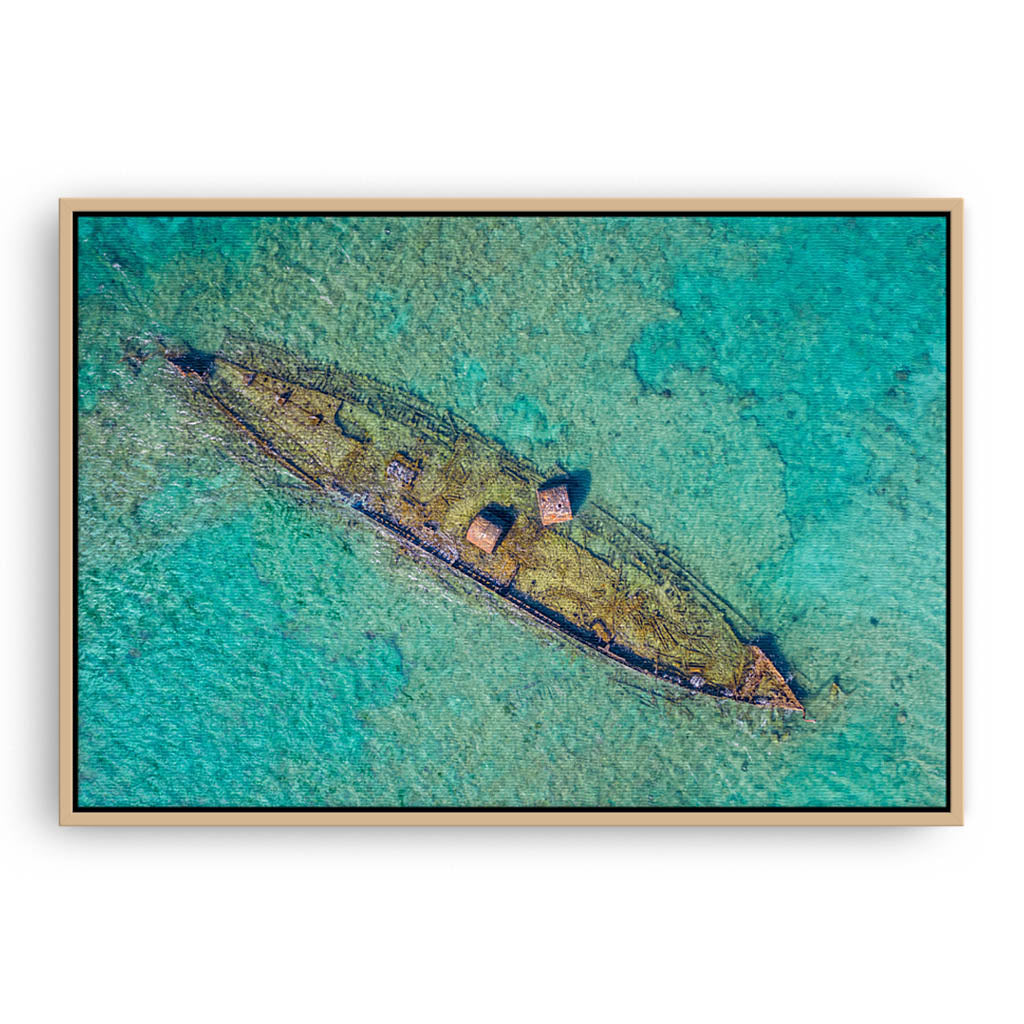 Aerial view of the SS Mildura in Exmouth, Western Australia