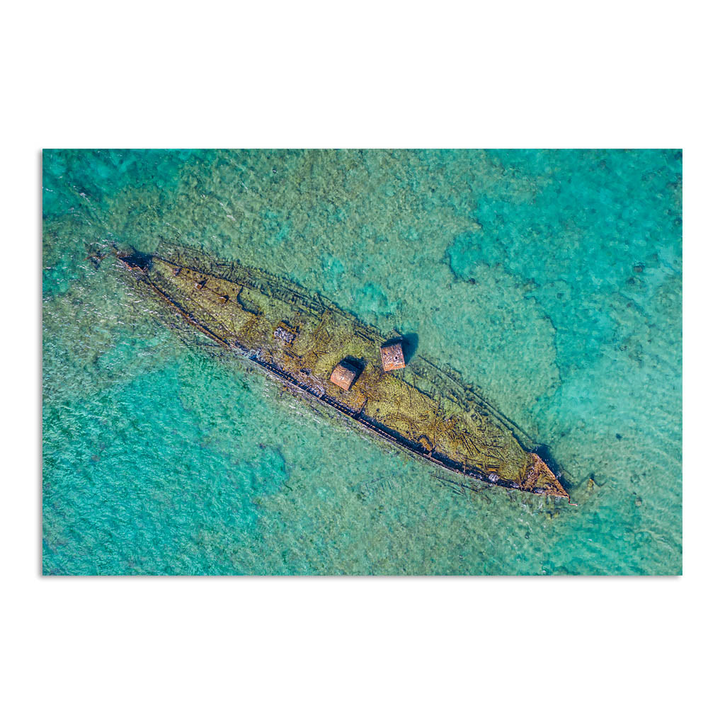 Aerial view of the SS Mildura in Exmouth, Western Australia