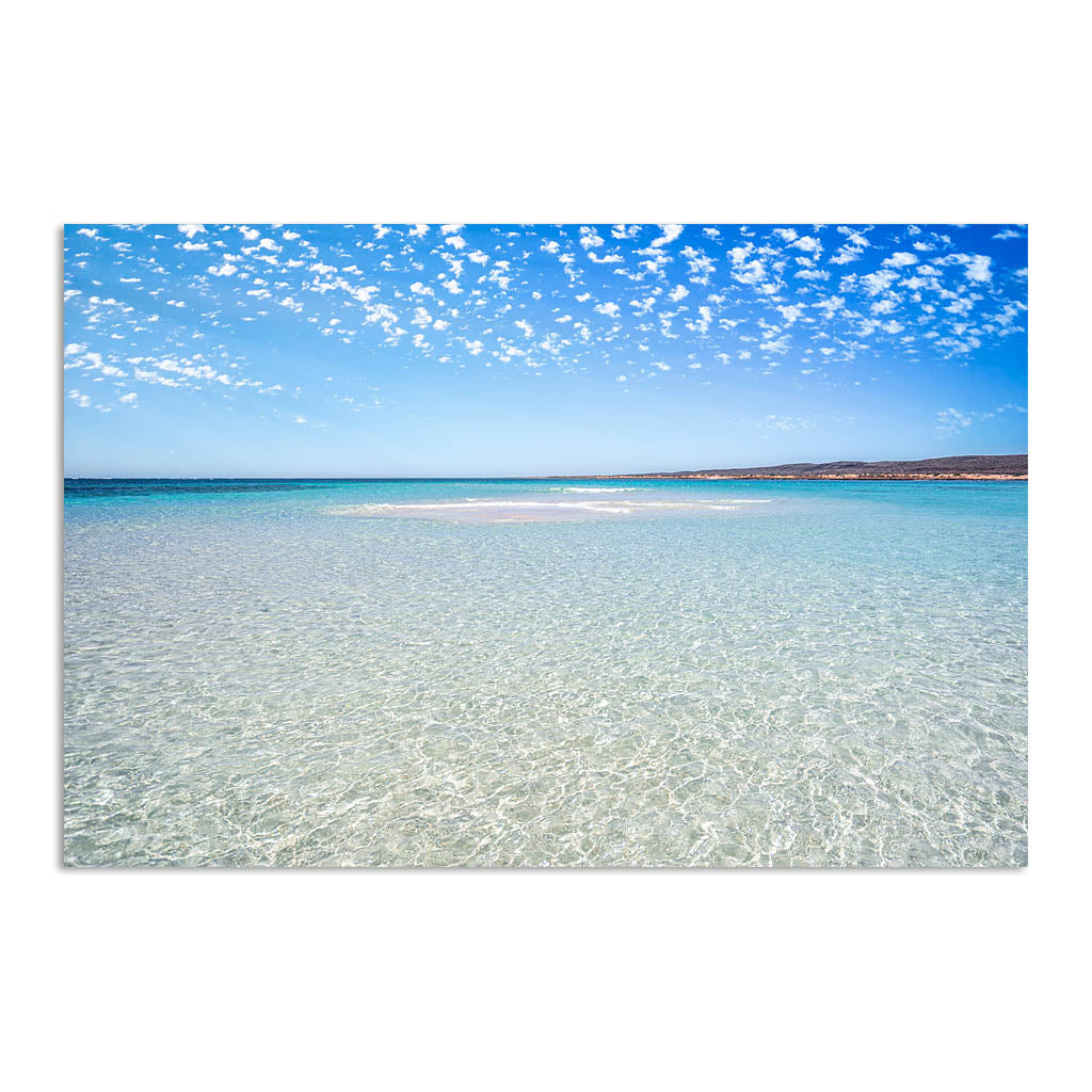 Crystal clear water as far as the eye can see. Turquoise Bay on the Ningaloo Reef.