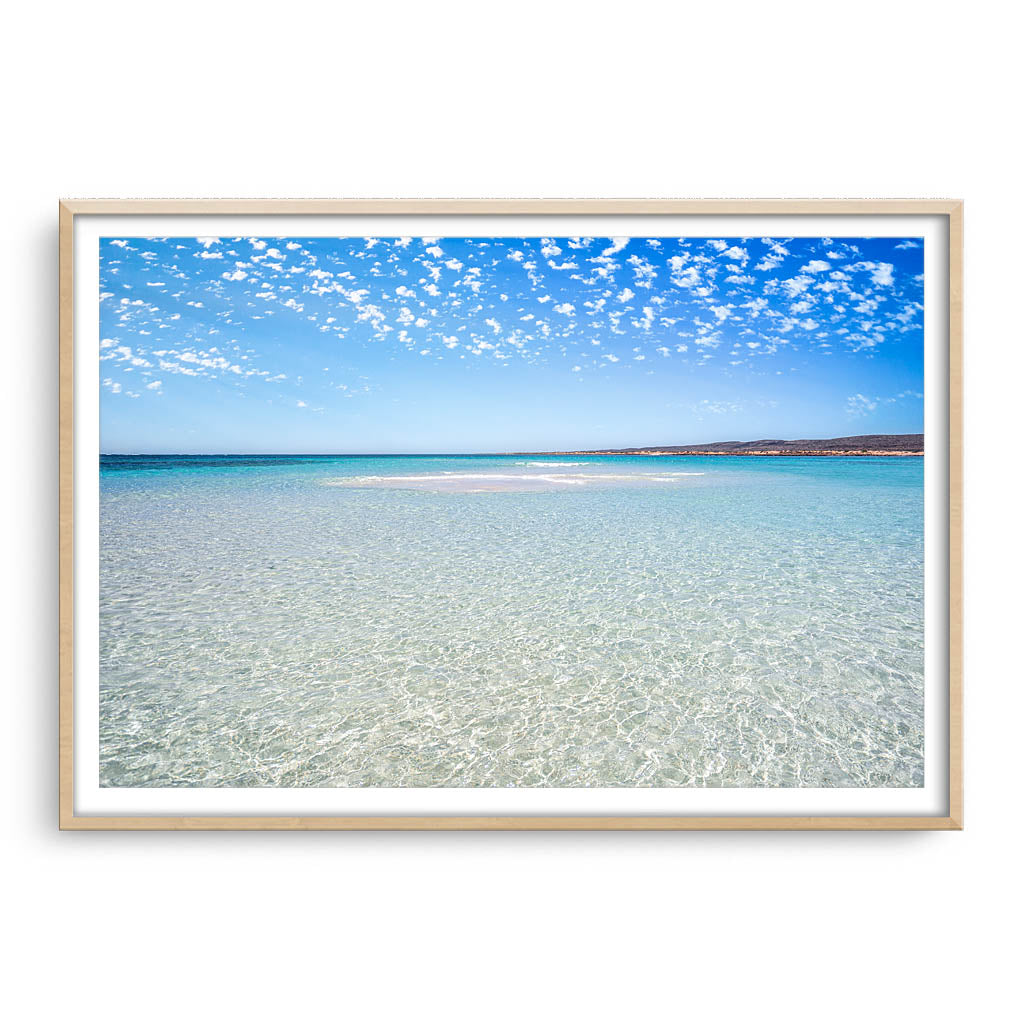 Crystal clear water as far as the eye can see. Turquoise Bay on the Ningaloo Reef.