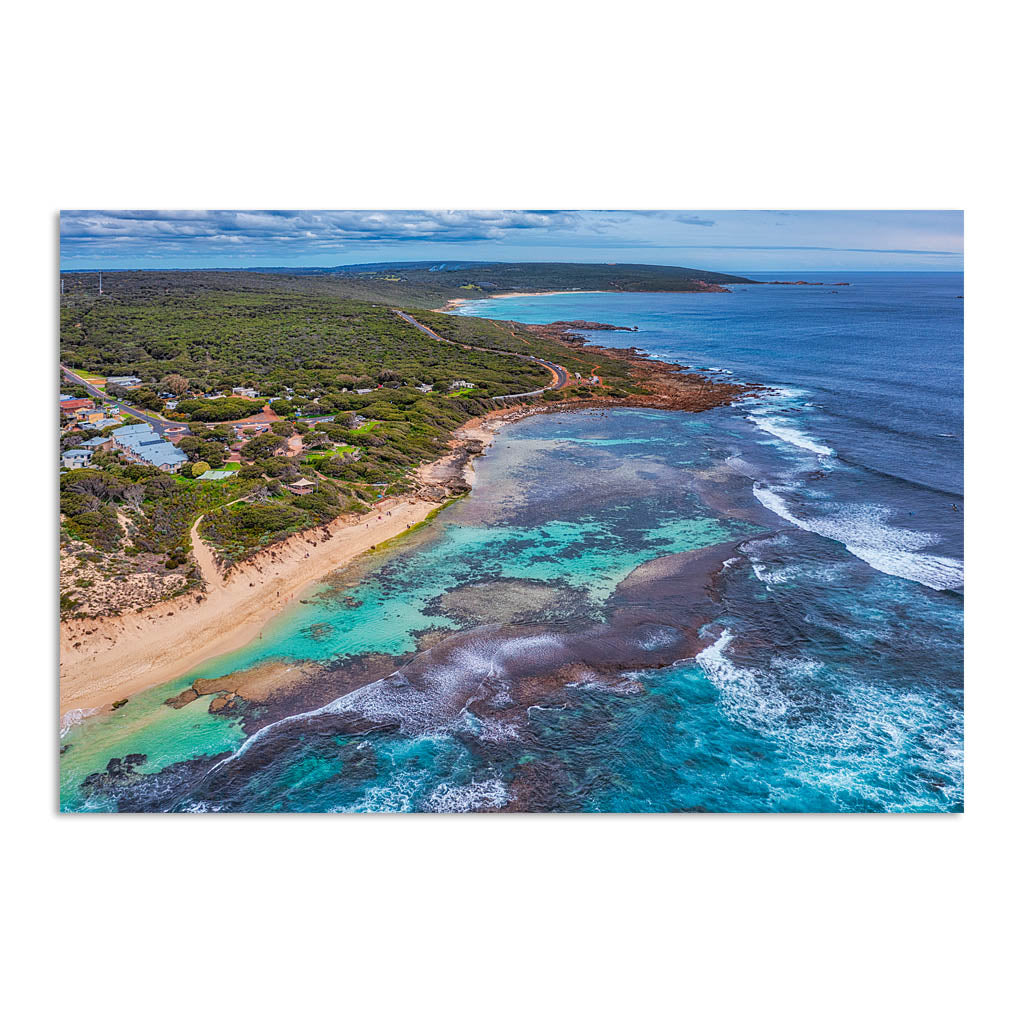 Aerial view of Yallingup Beach in Western Australia