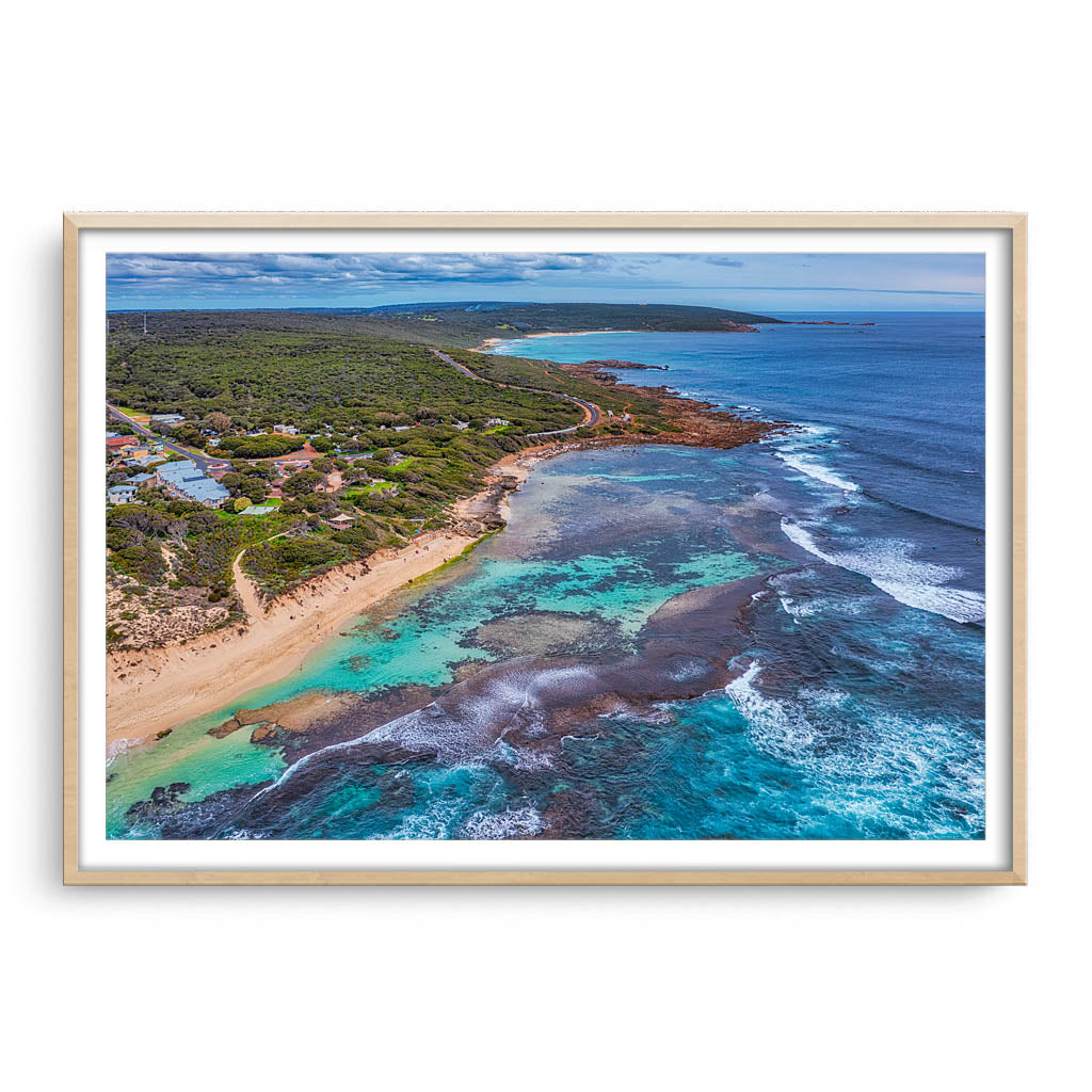 Aerial view of Yallingup Beach in Western Australia