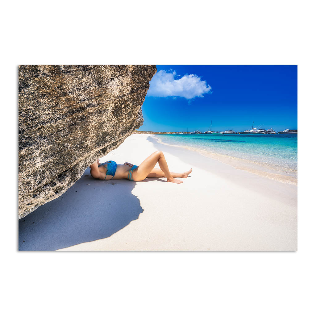 Keeping cool on Rottnest Island is as easy as lying under a rock!